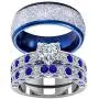 wedding ring set Two Rings His Hers Couples Matching Rings Womens 2pc White Gold Filled Heart CZ Wedding Engagement Ring Bridal Sets Mens Stainless Steel Wedding Band wedding ring set Two Rings His Hers Couples Matching Rings Womens 2pc White Gold Filled Heart CZ Wedding Engagement Ring Bridal Sets Mens Stainless Steel Wedding Band