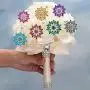 seven wolves All-Match Accessories Brooches Wedding Bridal Big Crystal Rhinestone Bouquet Brooch Pin for Women