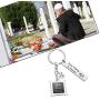 AKTAP Dad Memorial Keychain Gone Fishing In Heaven Photo Frame Keychain In Memory Of Dad Sympathy Gift Keepsake Jewelry