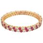 Ratnavali Jewels CZ Zirconia Gold Tone Red Green White Round Diamond Elegant Bollywood Indian Bangles Jewelry Women Wedding Bride