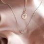 PAVOI 14K Gold Plated Heart Pendant | Layered Necklaces | Gold Necklaces for Women | 18'' Length with a 2'' Extension