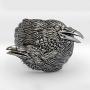 Raven Ring for Men, Norse Viking Raven Ring, Celtic Odin Raven Totem Amulet Ring, Vintage Crow Couple Ring, Punk Animal Bird Jewelry Gift for Men Boys