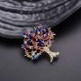 Comelyjewel Tree Rhinestone Brooch, Banquet Suit Scarf Pins, Charms Jewelry Badge for Party Cosplay