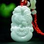 c1lint7785631 Boutique Jadeite Hisui Jade Grade A Gemstone Zodiac Made Horoscope Animal Sign Necklace Pendant Amulet