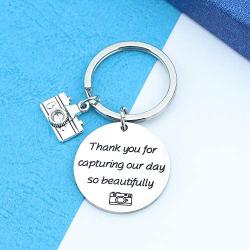 HN HNHB Thank You Capturing Our Day Beautifully Thank You Keychain Photographer Gift Wedding Jewelry Gifts