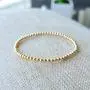 Anela 14kt Gold Filled Bracelet, 3mm Beads, Stretch and Stackable, Hand Made in USA Anela 14kt Gold Filled Bracelet, 3mm Beads, Stretch and Stackable, Hand Made in USA
