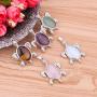 Turtle Crystal gemstone Necklace for women,7 chakra healing stone amethyst necklace girl birthstone jewelry blessing health and longevity. Comes with 18-inch necklace and gift box.