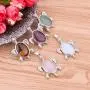 Turtle Crystal gemstone Necklace for women,7 chakra healing stone amethyst necklace girl birthstone jewelry blessing health and longevity. Comes with 18-inch necklace and gift box.