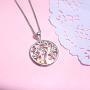 PEIMKO Sterling Silver Tree of Life Pendant Necklace, Cubic Zirconia Family Spiritual Tree Gifts for Mother Daughter