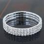 Mooinn Crystal Tennis Bracelet Silver Rhinestone Stretch Bracelets for Women Girls