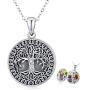 Holds Pictures Locket Necklace Tree of Life Necklace Sterling Silver Family Tree Locket Necklace That Holds Pictures Vintage Oxidized Celtic Jewelry Gift for Women