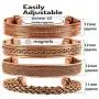 Touchstone Indian Three Metal Copper Brass Peace Healing Chakra Yoga Meditation Mantra Jewelry Bracelet for Women and Men.