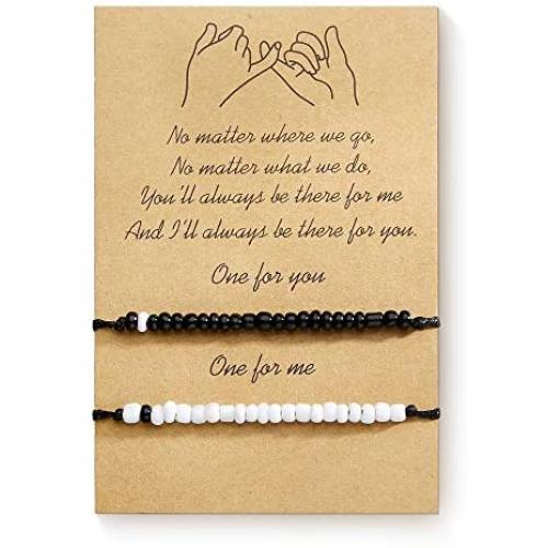 Pinky Promise Couples Bracelets for Boyfriend Girlfriend Gifts Long Distance Relationships Matching Bracelets for Him and Her Pinky Promise Couples Bracelets for Boyfriend Girlfriend Gifts Long Distance Relationships Matching Bracelets for Him and Her
