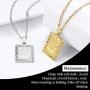 U7 Men Women Platinum / 18K Gold Plated Allah Pendant with 22 inch Link Chain Necklace
