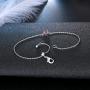 EGOO&YAMEE Birthstone Bracelet White Gold Plated Cubic Zircon Adjustable Bangle 12 Color Gifts for Women Girls