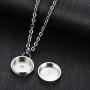 Jude Jewelers Stainless Steel Round Charm Memorial Loved Ash Keeping Urn Pendant Necklace
