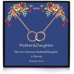 Your Always Charm Mother Daughter Necklace Infinity Circle Necklaces Gifts for Mothers Day Necklaces to Daughter from Mom