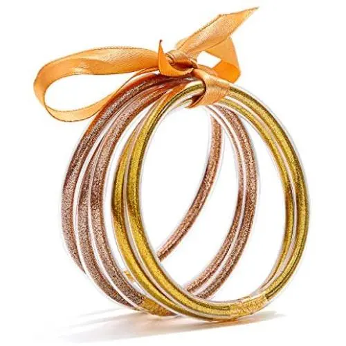 Glitter Jelly Bracelets Set - Gold Powder Lining Fashion Jewelry Colorful Bangles Cute Bracelets Lightweight Christmas Halloween Party Bracelet Gifts for Women Girls Glitter Jelly Bracelets Set - Gold Powder Lining Fashion Jewelry Colorful Bangles Cute Bracelets Lightweight Christmas Halloween Party Bracelet Gifts for Women Girls