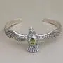 NOVICA Peridot .925 Sterling Silver Eagle Cuff Bracelet Spirit Hawk NOVICA Peridot .925 Sterling Silver Eagle Cuff Bracelet Spirit Hawk