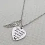 IDLAN Memorial Jewelry Your Wings were Ready My Heart was Not Heart Necklace Memorial Gift Miscarriage Remembrance Gift