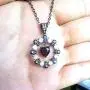 FLIUAOL Gothic Black Skull Necklace Heart Crystal Punk Pendants Gifts for Women
