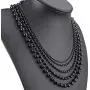 Elfasio 2-8MM Stainless Steel Black Bead Ball Chain Necklace or Men Women 18-30 inches Elfasio 2-8MM Stainless Steel Black Bead Ball Chain Necklace or Men Women 18-30 inches
