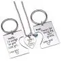 O.RIYA Daddys Girl Mommys World 3 Piece Keychain Pendant Necklace Set, Gift for Daughter, Mommys Little Girl, Mums Dad Necklaces Stainless Steel