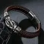 ZiMOJiE Genuine Leather Bracelet Stainless Steel Wristband for Men Boys Charm Cuff Bangle Personality Bracelets ZiMOJiE Genuine Leather Bracelet Stainless Steel Wristband for Men Boys Charm Cuff Bangle Personality Bracelets