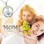 DAOSHANG 925 Sterling Silver I Love You Mom Elephant Mother Daughter Round Pendant Necklace for Women Animal Jewelry Gift DAOSHANG 925 Sterling Silver I Love You Mom Elephant Mother Daughter Round Pendant Necklace for Women Animal Jewelry Gift
