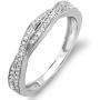 Dazzlingrock Collection 0.25 Carat (ctw) 10K Gold Round Diamond Anniversary Wedding Band Swirl Matching Ring 1/4 CT