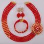 aczuv 5 Rows Nigerian Beads Jewelry Set African Beads Necklace Wedding Party Jewelry Sets aczuv 5 Rows Nigerian Beads Jewelry Set African Beads Necklace Wedding Party Jewelry Sets