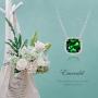 Alantyer Birthstone Necklace Square Pendant Anniversary Jewelry Gifts for Women and Girls Crystal Comes from Swarovski