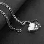 HZMAN Lover Heart Padlock Necklace Stainless Steel Padlock Collar Choker for Men Women with Lock and Key 24 Inch