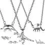 Valentines Day Dinosaur Jewelry Set, 3 Pieces Dinosaur Pendant Necklace and 3 Pairs Dinosaur Earrings Valentines Day Dinosaur Jewelry Set, 3 Pieces Dinosaur Pendant Necklace and 3 Pairs Dinosaur Earrings