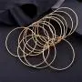 Nicole Miller New York Gold Multibangle Set of 12 Plain Matte Glossy Bangle Bracelets