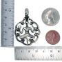 Medieval Norse Viking Gaulish Celts Celtiberians Jewelry Cernunnos Celtic Horned god Amulet Charm Silver pewter Mens pendant necklace for men w Silver Ball Chain
