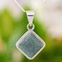 NOVICA Jade .925 Sterling Silver Pendant Necklace, 18'' Maya Wisdom