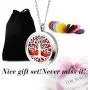 Essential Oil Necklace Diffuser Necklace Stainless Steel Not Fade Gift Set for Women and Girls
