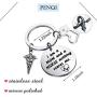 PENQI Nurse Mom Gift Jewelry I Am a Mom and A Nurse Nothing Scares Me Nursing Keychain Nurse Mom Gifts from Son Daughter