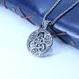 enhong Celtic Knot Necklace for Men,Stainless Steel Magic Double Side Solid Heavy Pendant with Chain