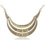 Alilang Vintage Egyptian Crescent Moon Shaped Bib Adjustable Statement Necklace