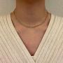 Baffaricco Gold Chain Choker Satellite Necklace Bracelet Dainty Tiny Beaded Pendant Jewelry Gift for Women and Girl 15