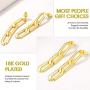 ChainsHouse Fun Chain Earrings for Women Girls Personalized Stainless Steel/18K Gold Plated Cuban/Bean/3 Layered/Two Tone/Hoop Chain Dangle Drop Earring (S925 Silver Needle Hypoallergenic)