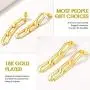 ChainsHouse Fun Chain Earrings for Women Girls Personalized Stainless Steel/18K Gold Plated Cuban/Bean/3 Layered/Two Tone/Hoop Chain Dangle Drop Earring (S925 Silver Needle Hypoallergenic)