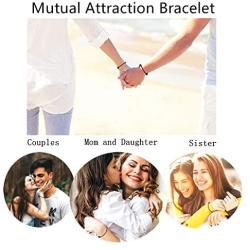 liforlove 2 pcs Magnetic Couple Bracelet Mutual Attraction Relationship Matching Friendship Rope Bracelet Gift for Her Him Boyfriend Girlfriend BFF Best Friends