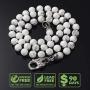 WESTMIAJW Natual Beads Beaded Choker Surfer Necklace Chains for Men,Healing Crystal Gemstone Jewelry 50/60/70cm