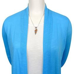 Turquoise & Gemstone Pendant Necklace in Sterling Silver 925