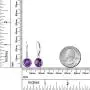 Gem Stone King 925 Sterling Silver Purple Amethyst Leverback Dangle Earrings For Women 8.00 Ctw Beautiful Gemstone Birthstone