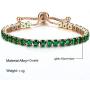 FuSi Womens Slider Tennis Chain Crystal Bracelet Gold Silver 4MM Crystal Zirconia Shiny Crystal Slip Full Diamond Jewelry Bracelet for Valentines Day,Birthday Present,5.9''+1.58'' Chain