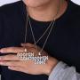 GUCY Hip Hop Jewelry Iced Out Bubble BOOMIN Gang Letter Pendant Necklace Rope Chain(Gold/Silver)